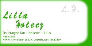 lilla holecz business card